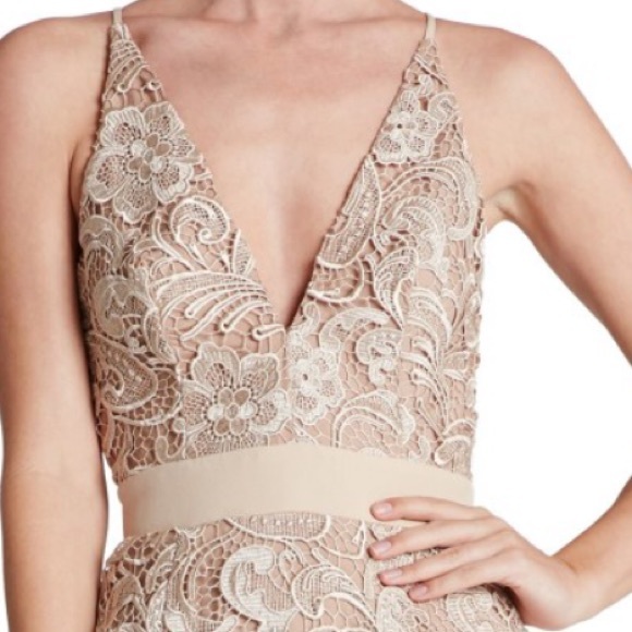 French Lace Banded Mini Dress - Picture 3 of 4